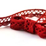 Мереживо 75428 052, темно-червоне