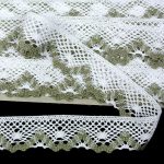 Мереживо 75261 127, білий + сірий - Зображення 2