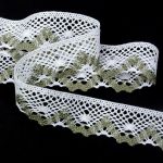 Мереживо 75261 127, білий + сірий - Зображення 3