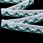 Мереживо 75261 243, біле / зелене