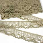 лляне мереживо 75261 21396 льон сірий натуральний