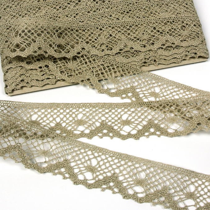 75261_21396-1 лляне мереживо 75261 21396 льон сірий натуральний