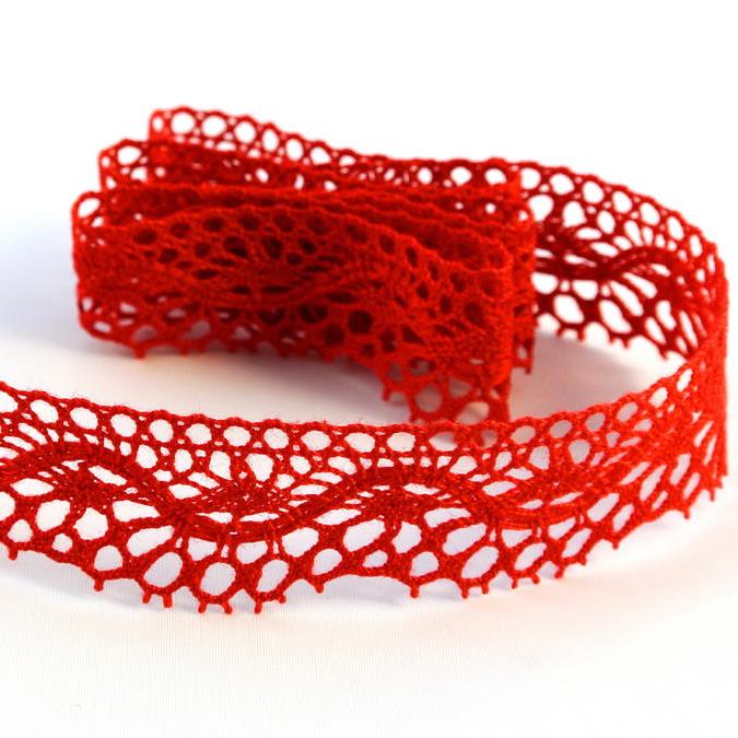 75416_06083_z1sl Мереживо 75416 083, червоне - Зображення 1