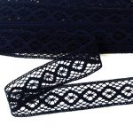 Мереживо 75250 085, темно-синє, 32 мм - Зображення 2