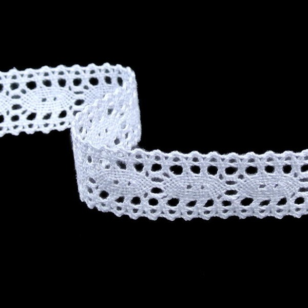 Мереживо 75393 000, біле, 22 мм