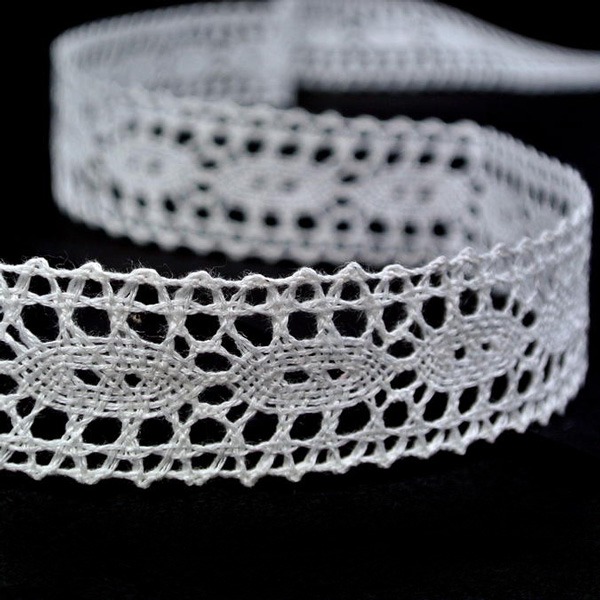 Мереживо 75393 21354, льон вибілений, 22 мм