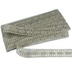 Мереживо 75393 21396, льон сірий, 22 мм