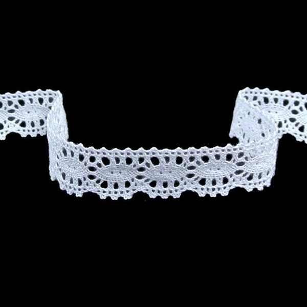 Мереживо 75394 000, біле, 25 мм