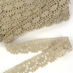 Мереживо 75394 21396, льон сірий, 25 мм