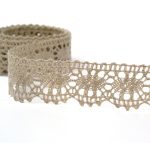 Мереживо 75394 21396, льон сірий, 25 мм - Зображення 2