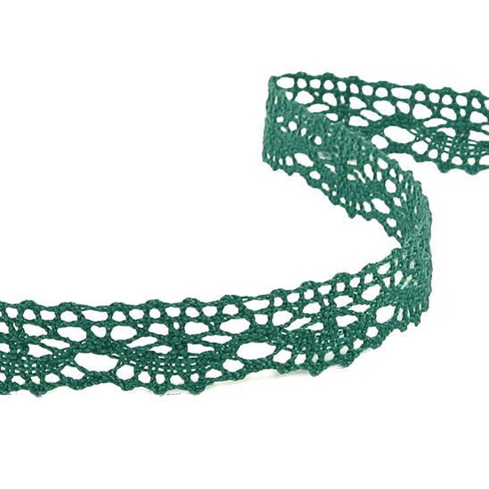 Мереживо 75395 073, темно-зелене, 16 мм