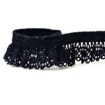 Мереживо 75411 100, чорне, на резинці, 18 мм - Зображення 2