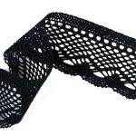 Мереживо 75414 100, чорне, 55 мм
