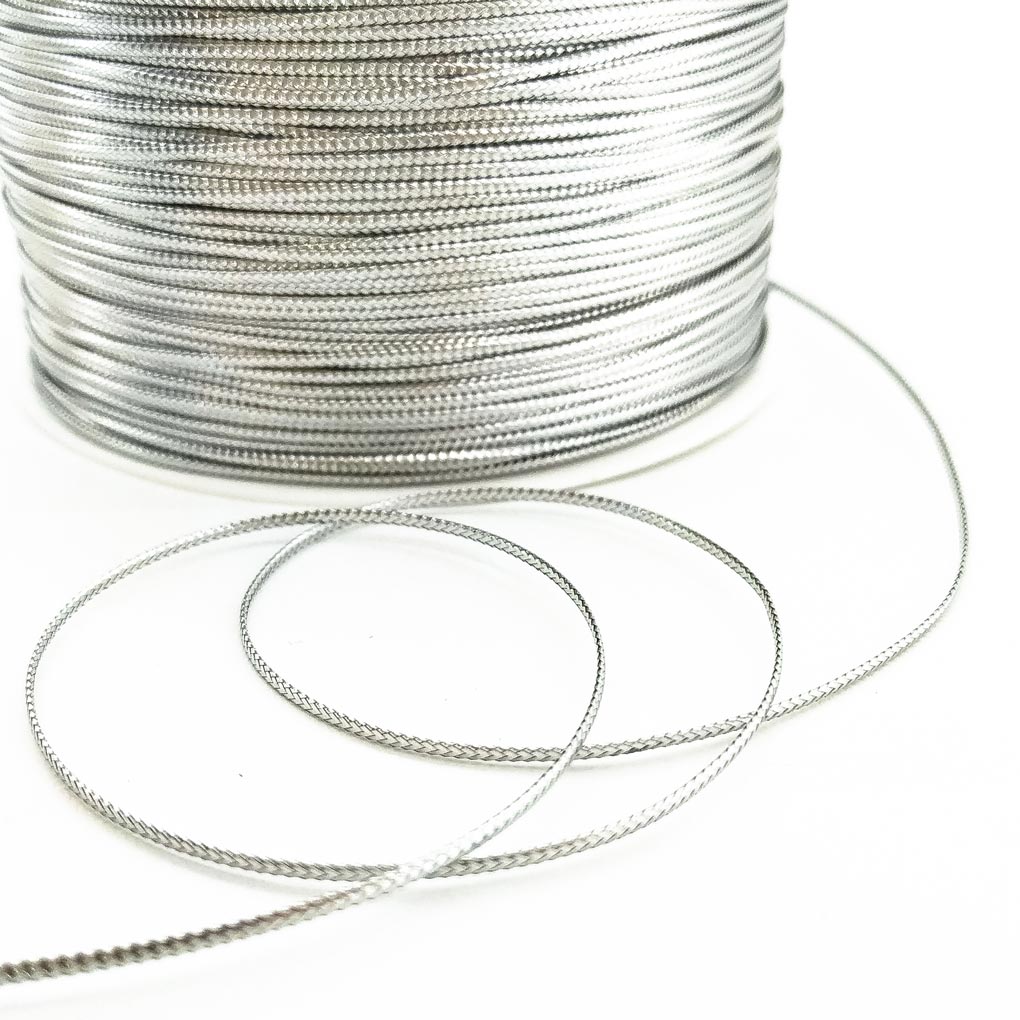 881210700-4 Тасьма металізована 1 мм, срібна - Зображення 1