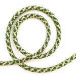 Шнур кручений металізований, золото + зелений