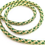 Шнур кручений металізований, золото + зелений - Зображення 2