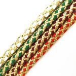 Шнур кручений металізований, золото + бордо - Зображення 4