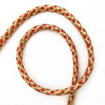 Шнур кручений металізований, золото + червоний