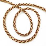 Шнур кручений металізований, золото + бордо