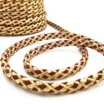 Шнур кручений металізований, золото + бордо - Зображення 2