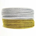 Шнур кручений металізований 4,2 мм, золото/срібло - Зображення 3