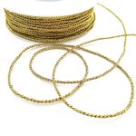 Шнур кручений металізований, золото/срібло