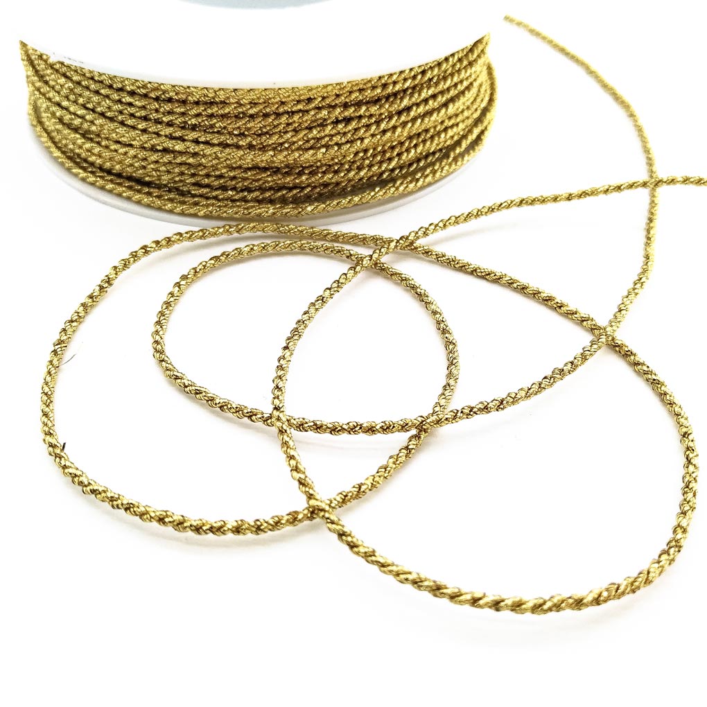 881517220-3 Шнур кручений металізований, золото/срібло - Зображення 1