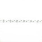 Стрічка з друком святкова сірі сніжинки - Зображення 2