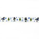 Стрічка з друком святкова сніговик, ялинка, сніжинка - Зображення 2