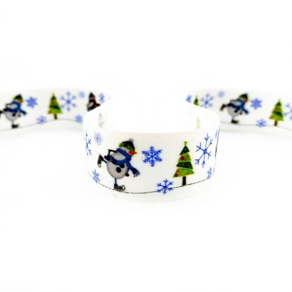 стрічка друк сніговик ялинка сніжинка