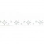 Стрічка з друком святкова сніжинки сірі - Зображення 2