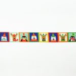 Стрічка новорічна атласна 956 олень, пінгвін, ведмідь - Зображення 2