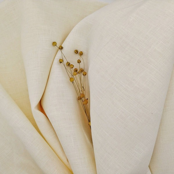 кремова тканина льон італія