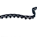 Мереживо 75535 100, чорне, 12 мм