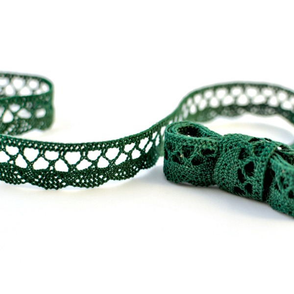 75099_06073,-18-mm Мереживо 75099 073, темно-зелене, 18 мм - Зображення 1