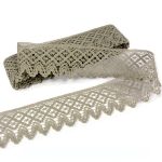 Мереживо 75234 21396, льон сірий, 54 мм