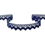 Мереживо 75259 085, темно-синій, воронове крило , 17 мм