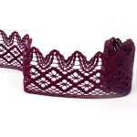 Мереживо 75293 018, фіолетовий, сливовий, 68 мм