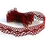 Мереживо 75416 072, бордовий, 27 мм