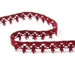Мереживо 75535 072, бордовий, 12 мм