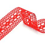 Мереживо 82313 013, червоний, 26 мм