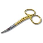 Madeira 22 Ct Gold Plated Double Curve Precision Cut Embroidery Scissors