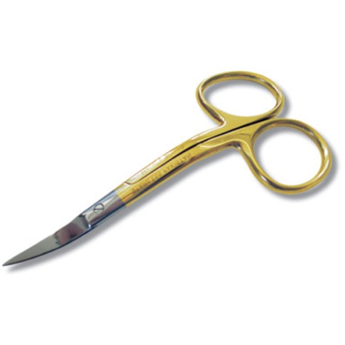 Madeira 22 Ct Gold Plated Double Curve Precision Cut Embroidery Scissors
