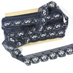 Мереживо 75118 062, чорне + біле, 41 мм