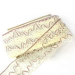 Мереживо 75127 475, екрю/червоне/зелене,120 мм