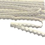 Мереживо 75191 137, суровий + сірий, 15 мм