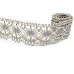 Мереживо 75238 240, сіре/екрю, 51 мм