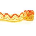 Мереживо 75301 197, жовте/оранжеве, 58 мм
