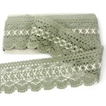 Мереживо 75335 188, сіре/екрю, 75 мм