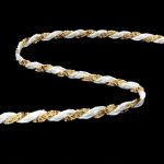 Мереживо 75481 10023, біле + золото, 06 мм